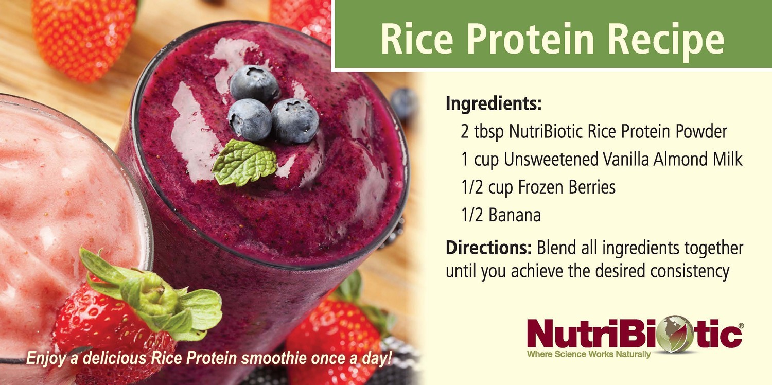 Rice Protein Recipe Card