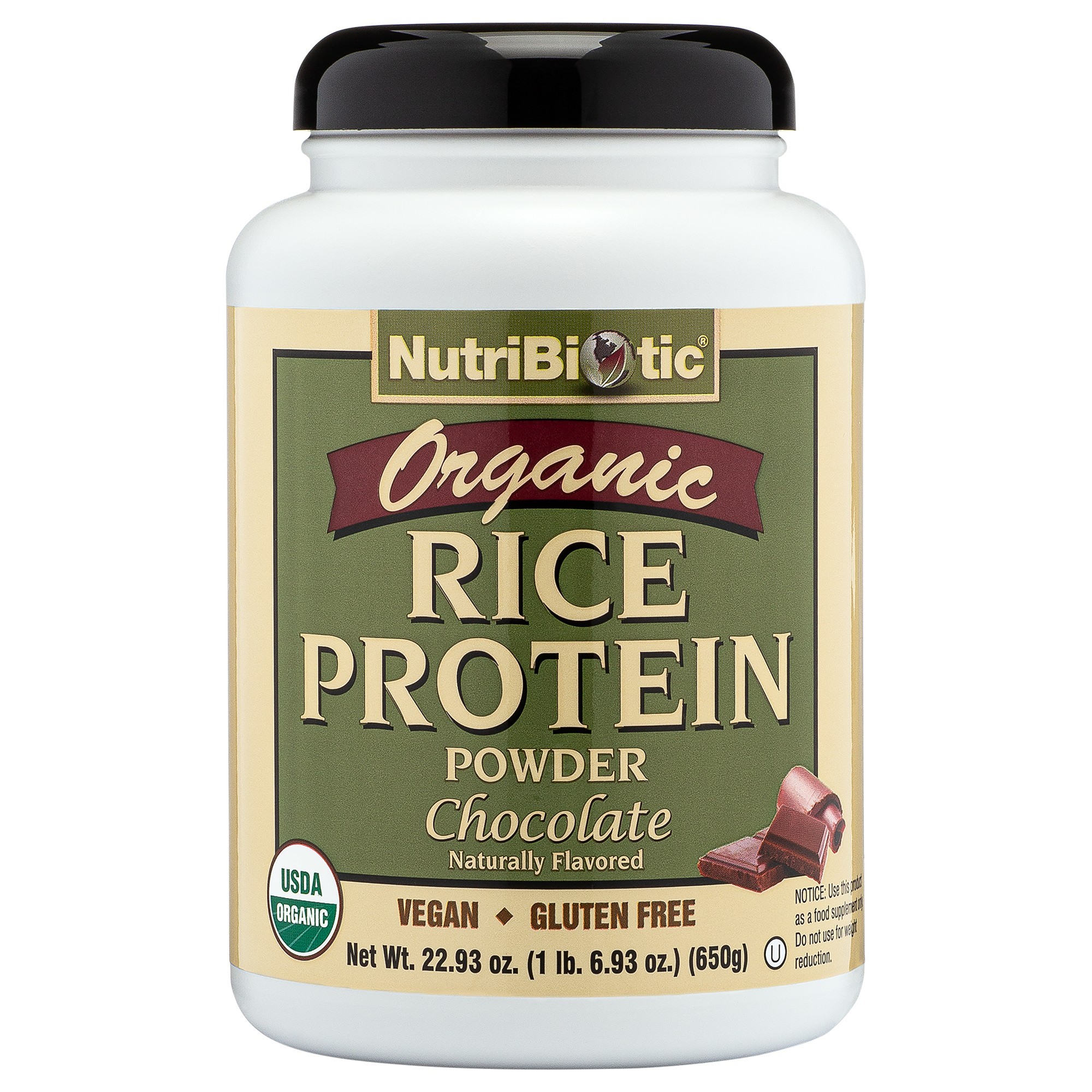 Organic Rice Protein, Chocolate 22.93 oz.
