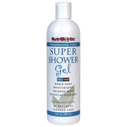 Super Shower Gel, Fragrance Free 12 fl. oz.