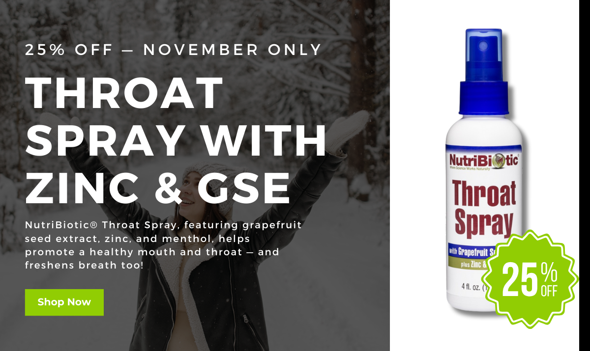 25% Off Throat Spray | OFFER VALID NOVEMBER 1-30, 2025